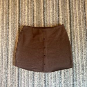 Fleece mini skirt